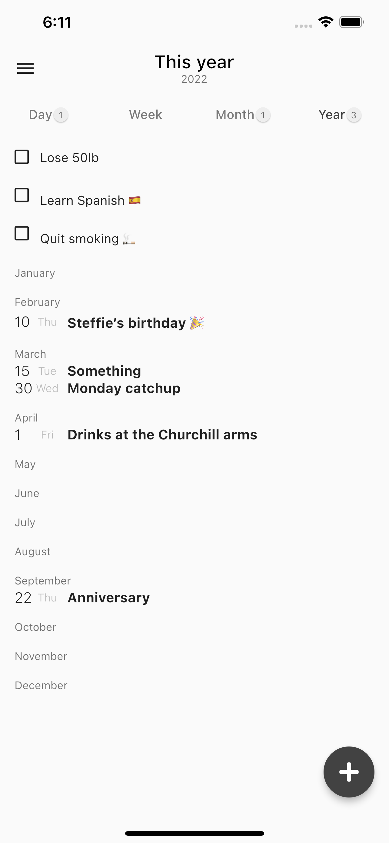 Bullet Journal App Screenshot